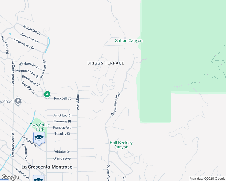 map of restaurants, bars, coffee shops, grocery stores, and more near 2204 Shields Street in La Crescenta-Montrose