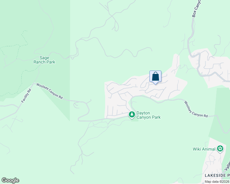 map of restaurants, bars, coffee shops, grocery stores, and more near Skyview Court in Los Angeles County