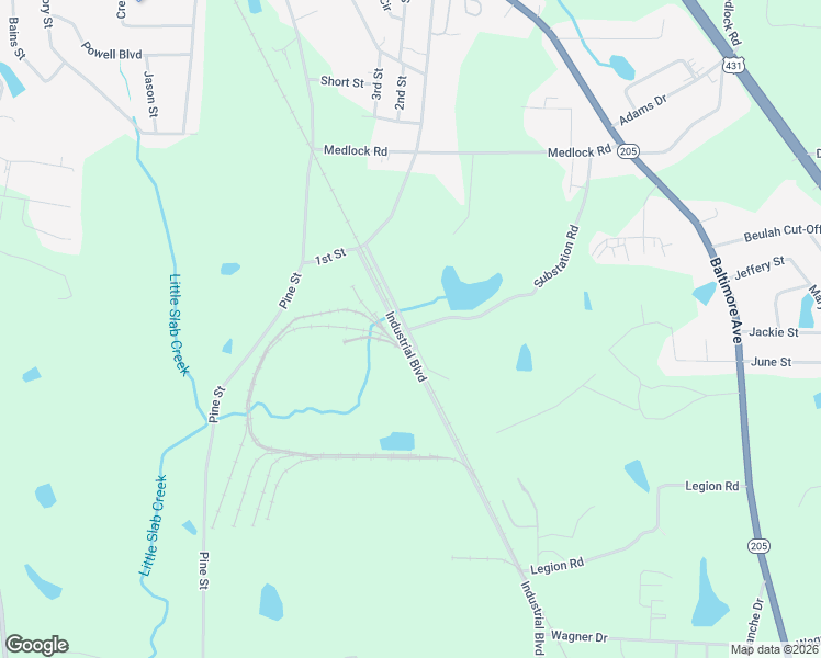 map of restaurants, bars, coffee shops, grocery stores, and more near 275 Substation Road in Albertville