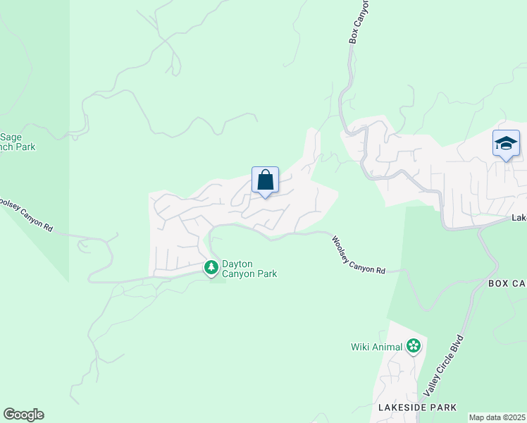 map of restaurants, bars, coffee shops, grocery stores, and more near 24303 Woolsey Canyon Road in Los Angeles County