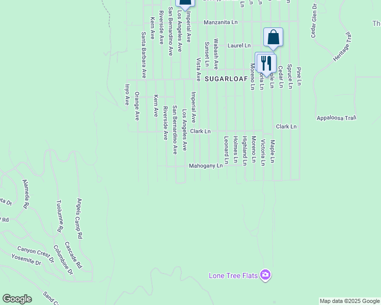 map of restaurants, bars, coffee shops, grocery stores, and more near 788 Imperial Avenue in Big Bear