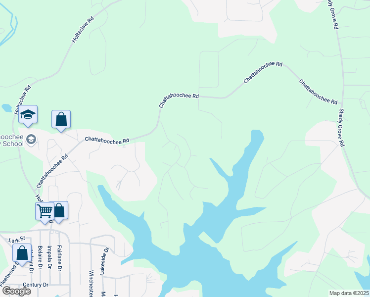 map of restaurants, bars, coffee shops, grocery stores, and more near 3825 Bishop's Walk in Cumming