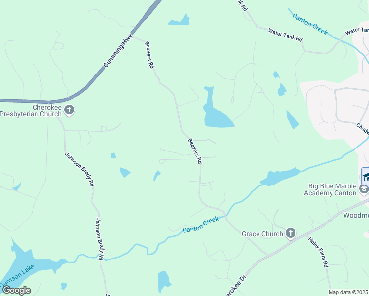map of restaurants, bars, coffee shops, grocery stores, and more near 761 Beavers Road in Canton