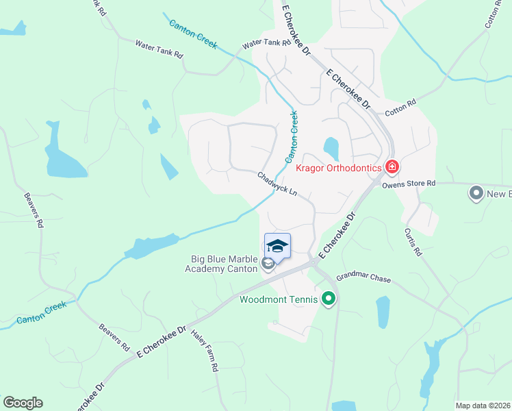 map of restaurants, bars, coffee shops, grocery stores, and more near 325 Berkshire Trce in Canton