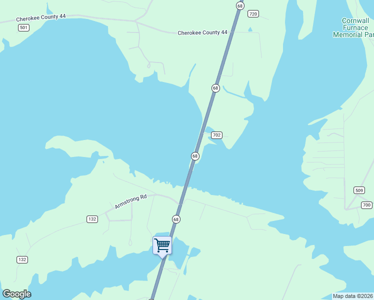 map of restaurants, bars, coffee shops, grocery stores, and more near Alabama 68 in Cedar Bluff