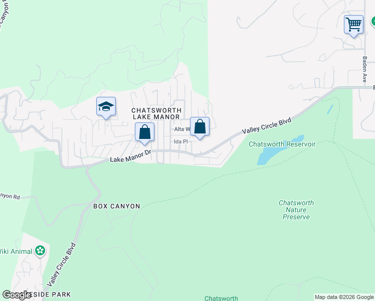 map of restaurants, bars, coffee shops, grocery stores, and more near 9208 Applegate Terrace in Los Angeles County