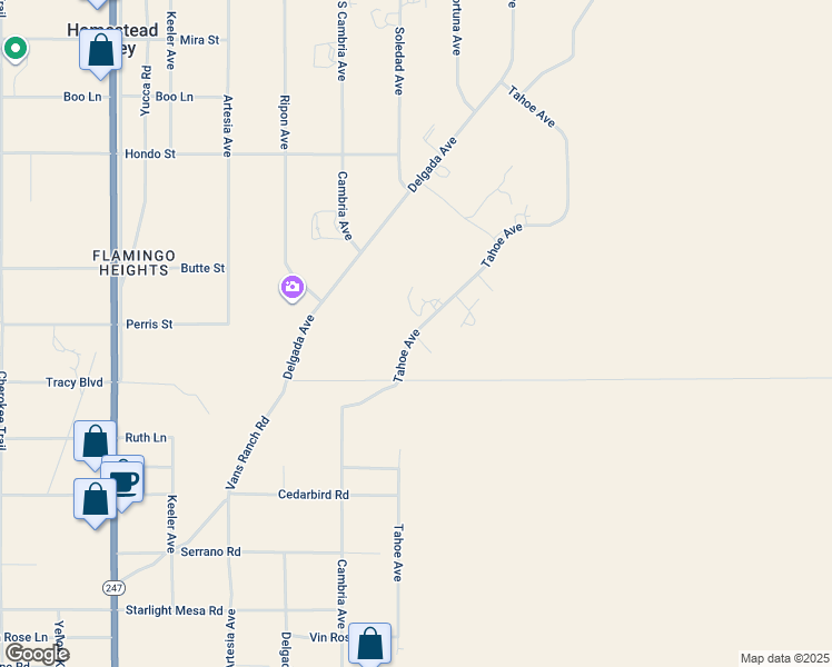 map of restaurants, bars, coffee shops, grocery stores, and more near 794 Tahoe Avenue in Yucca Valley