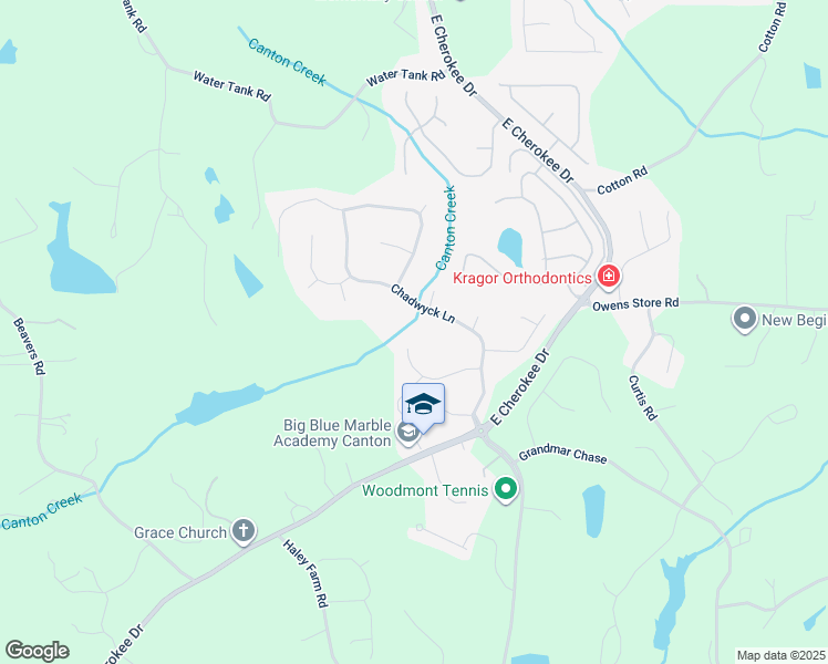 map of restaurants, bars, coffee shops, grocery stores, and more near 322 Berkshire Trce in Canton