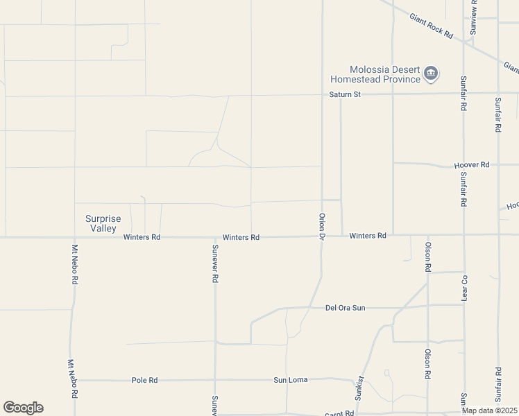 map of restaurants, bars, coffee shops, grocery stores, and more near 64225 Orion Drive in Joshua Tree