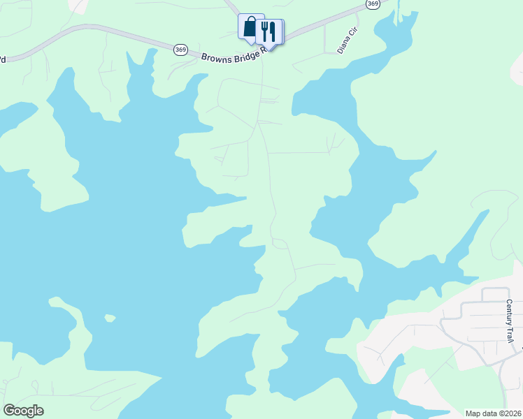 map of restaurants, bars, coffee shops, grocery stores, and more near 7065 Silver Shoals Road in Gainesville