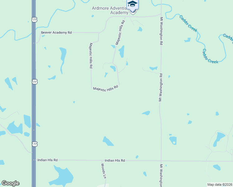 map of restaurants, bars, coffee shops, grocery stores, and more near 648 Majestic Hills Road in Ardmore