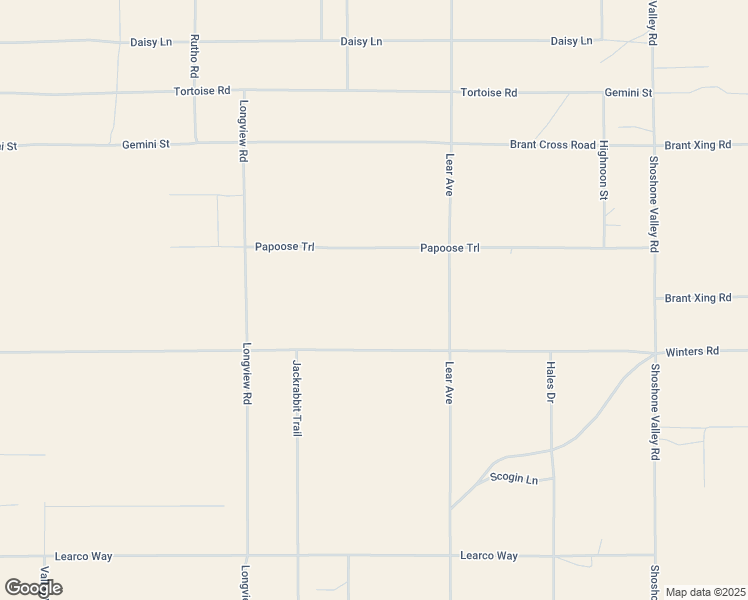 map of restaurants, bars, coffee shops, grocery stores, and more near Papoose Trail in Twentynine Palms