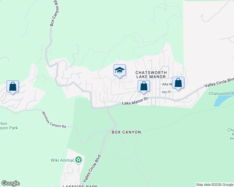 map of restaurants, bars, coffee shops, grocery stores, and more near 23555 Brooks Road in Los Angeles County