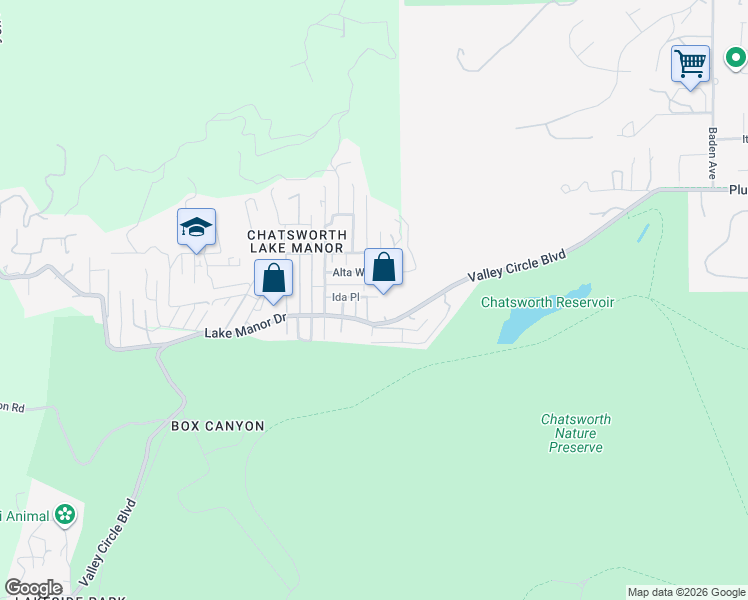 map of restaurants, bars, coffee shops, grocery stores, and more near 9240 Slater Terrace in Los Angeles County