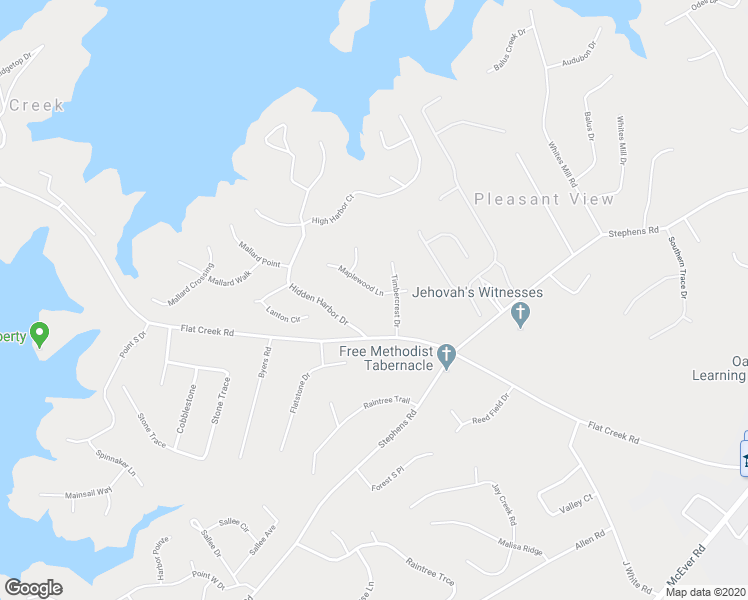 map of restaurants, bars, coffee shops, grocery stores, and more near 5153 Maplewood Lane in Gainesville