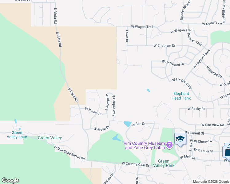 map of restaurants, bars, coffee shops, grocery stores, and more near 205 South Canpar Way in Payson