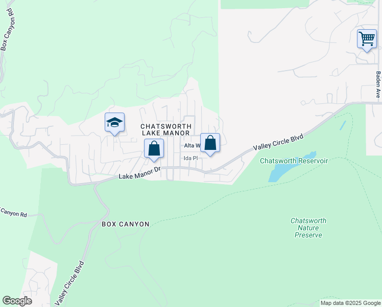 map of restaurants, bars, coffee shops, grocery stores, and more near 23314 Raymond Street in Los Angeles County