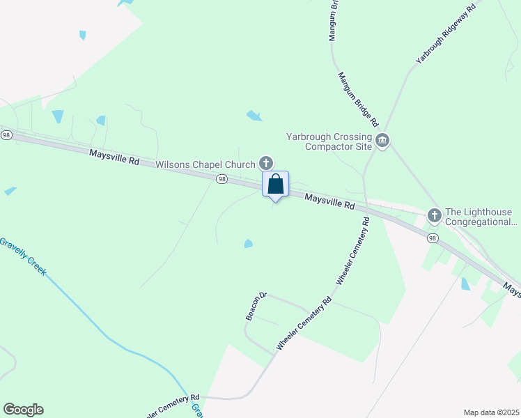 map of restaurants, bars, coffee shops, grocery stores, and more near 6485 Maysville Road in Maysville