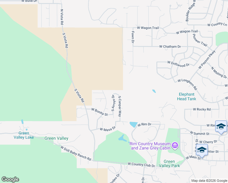 map of restaurants, bars, coffee shops, grocery stores, and more near 205 South Canpar Way in Payson