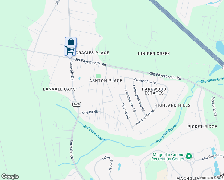 map of restaurants, bars, coffee shops, grocery stores, and more near 1254 Clancy Drive Northeast in Leland