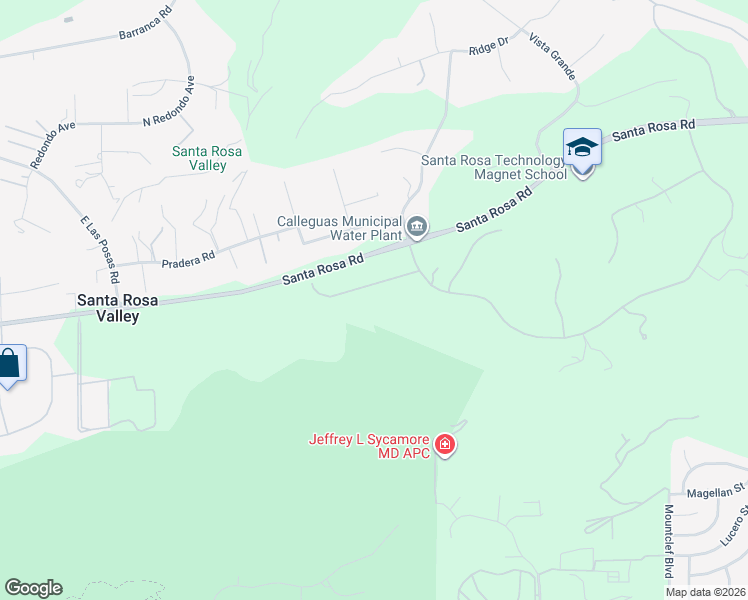 map of restaurants, bars, coffee shops, grocery stores, and more near 12432 San Sebastian Court in Camarillo