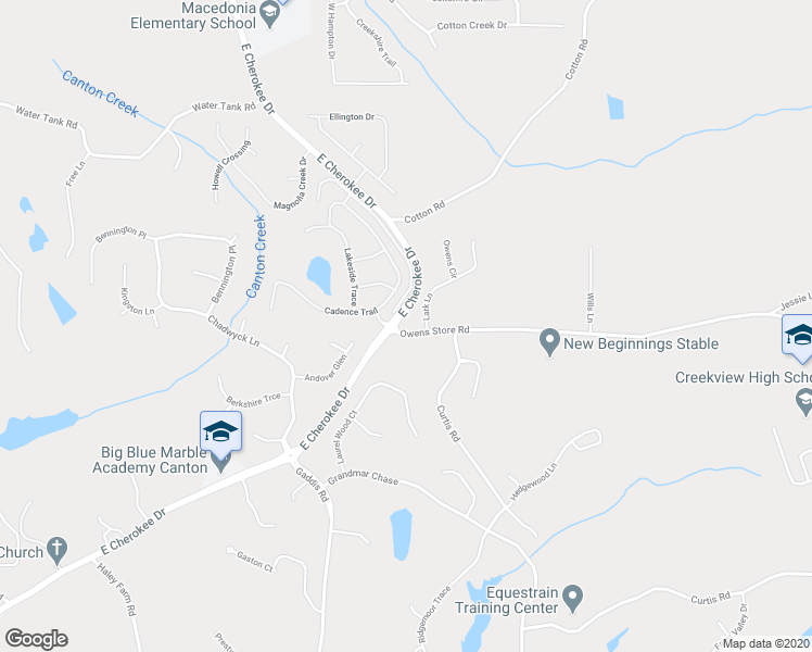 map of restaurants, bars, coffee shops, grocery stores, and more near 306 Lark Lane in Canton