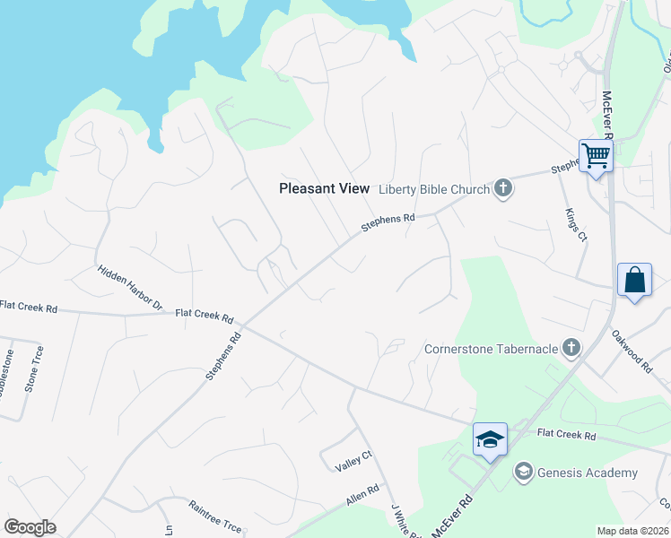map of restaurants, bars, coffee shops, grocery stores, and more near 5029 Stephens Road in Gainesville