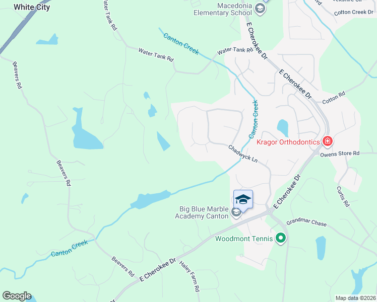 map of restaurants, bars, coffee shops, grocery stores, and more near 203 Kingston Court in Canton