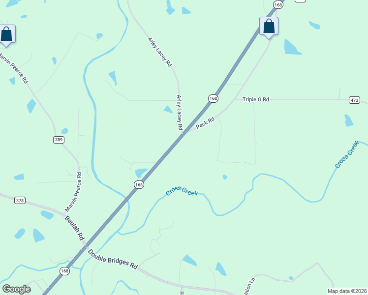map of restaurants, bars, coffee shops, grocery stores, and more near 14510 Alabama 168 in Boaz