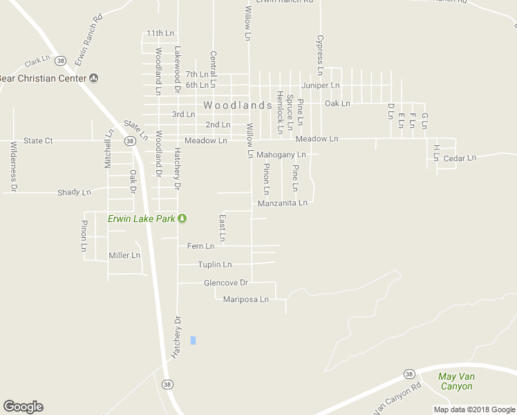 map of restaurants, bars, coffee shops, grocery stores, and more near 2208 Manzanita Lane in Big Bear