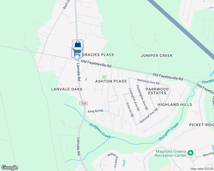 map of restaurants, bars, coffee shops, grocery stores, and more near 1309 Dunlop Drive Northeast in Leland