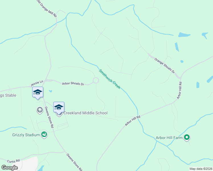 map of restaurants, bars, coffee shops, grocery stores, and more near 161 Arbor Shoals Drive in Canton