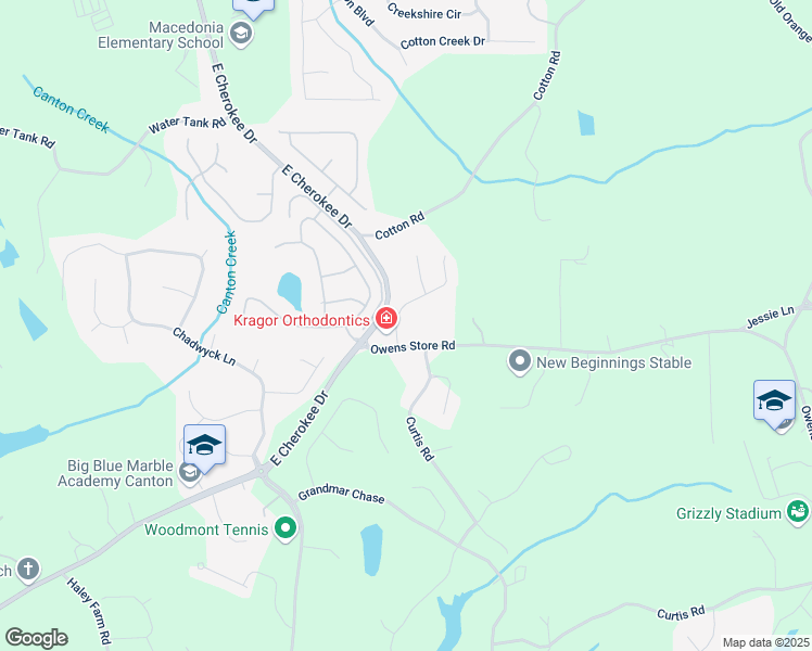 map of restaurants, bars, coffee shops, grocery stores, and more near 306 Lark Lane in Canton