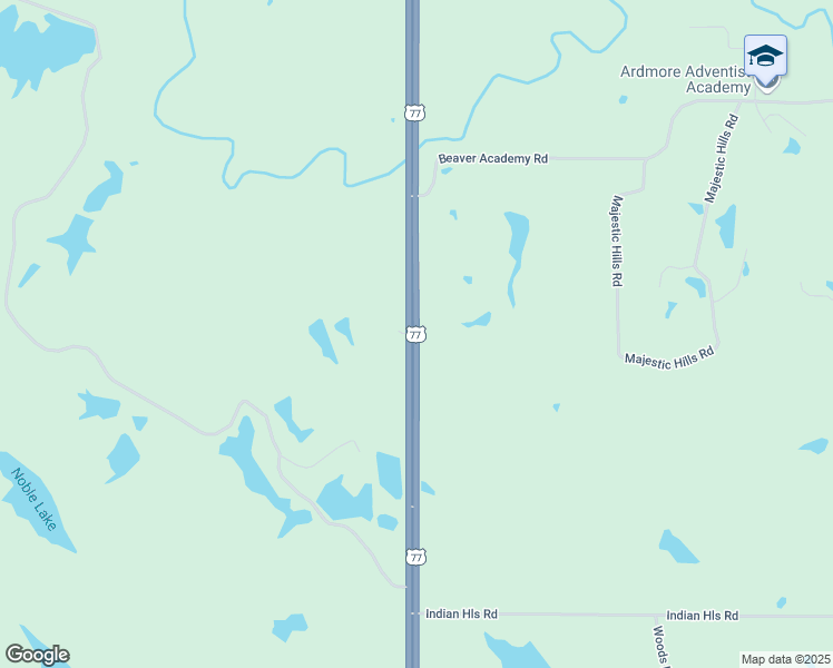 map of restaurants, bars, coffee shops, grocery stores, and more near 11700 North Commerce Street in Ardmore