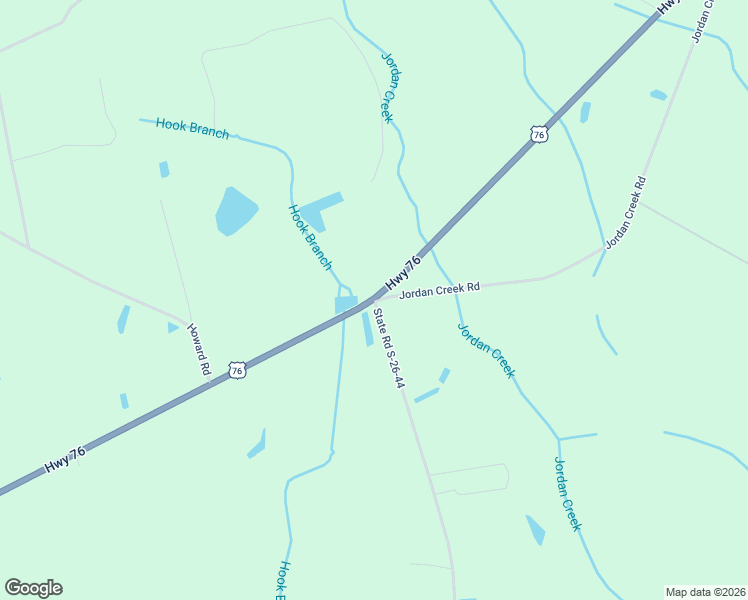 map of restaurants, bars, coffee shops, grocery stores, and more near 5077 State Road S-26-44 in Nichols