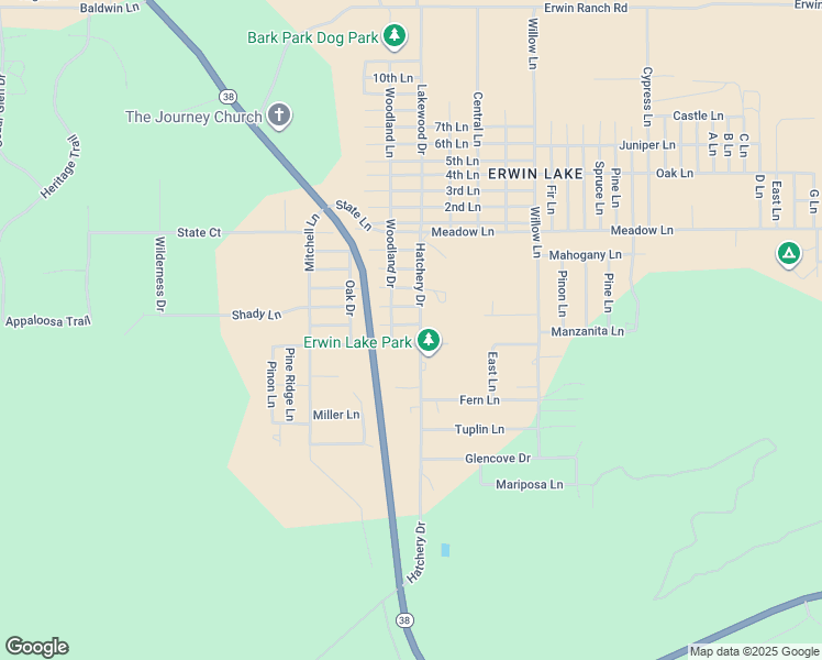 map of restaurants, bars, coffee shops, grocery stores, and more near 2088 Manzanita Lane in Big Bear