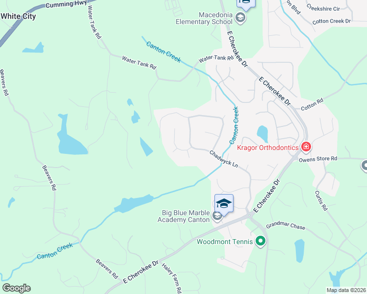 map of restaurants, bars, coffee shops, grocery stores, and more near 104 Kingston Lane in Canton