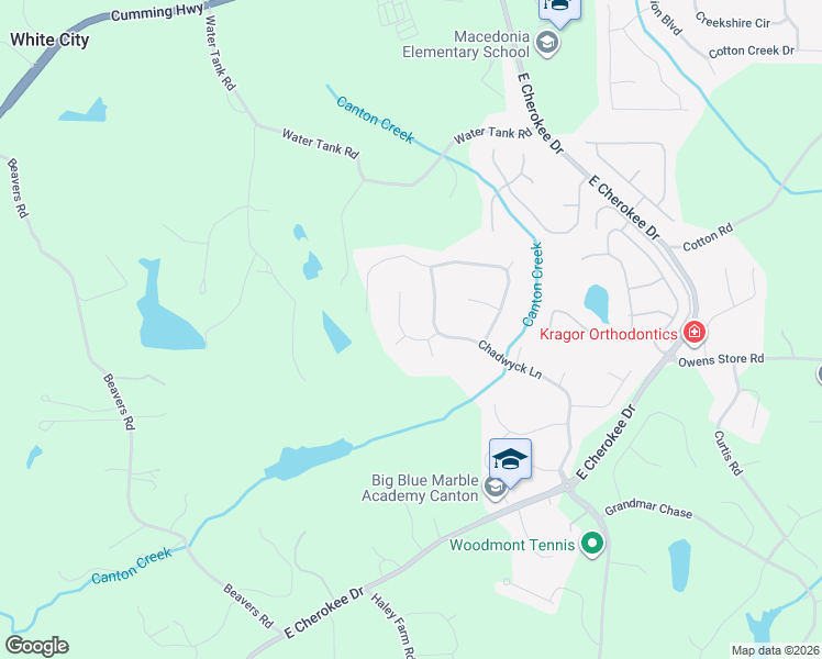 map of restaurants, bars, coffee shops, grocery stores, and more near 106 Kingston Lane in Canton