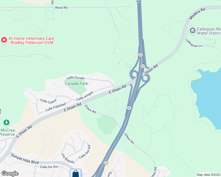 map of restaurants, bars, coffee shops, grocery stores, and more near 1782 Calle Artigas in Thousand Oaks