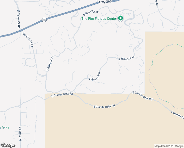 map of restaurants, bars, coffee shops, grocery stores, and more near 2600 East Rim Club Drive in Payson
