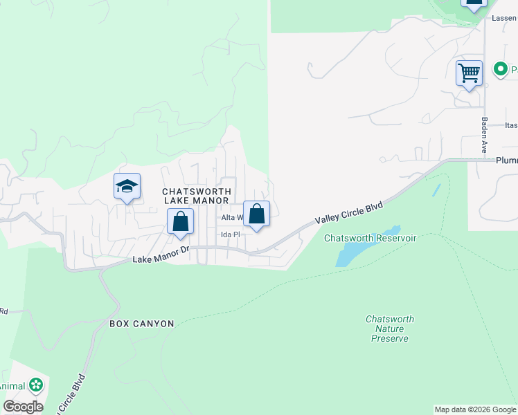 map of restaurants, bars, coffee shops, grocery stores, and more near 9403 Rollins Road in Ventura County
