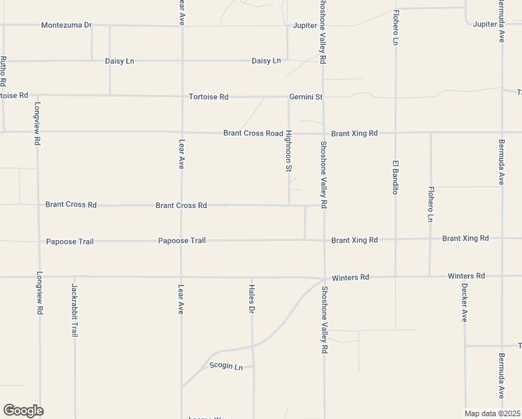 map of restaurants, bars, coffee shops, grocery stores, and more near Papoose Trail in Twentynine Palms