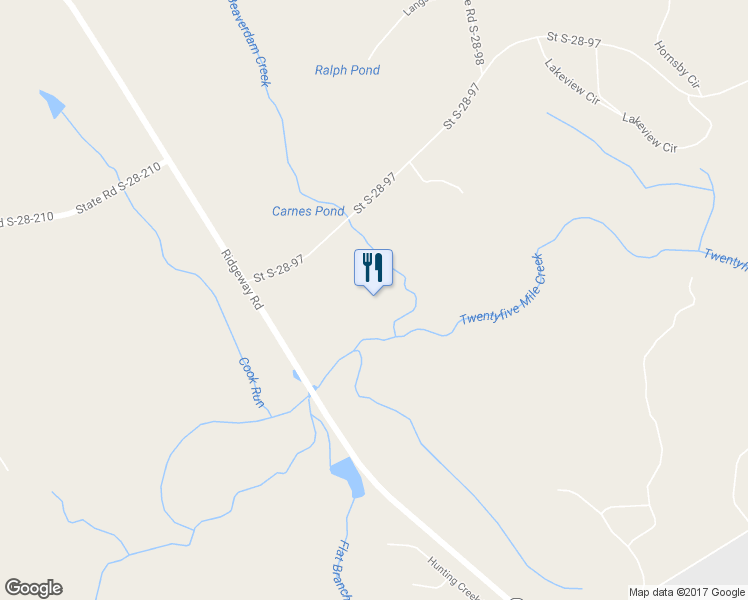 map of restaurants, bars, coffee shops, grocery stores, and more near 1608 Ridgeway Road in Lugoff