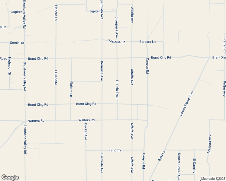 map of restaurants, bars, coffee shops, grocery stores, and more near 724 Bluegrass Avenue in Twentynine Palms