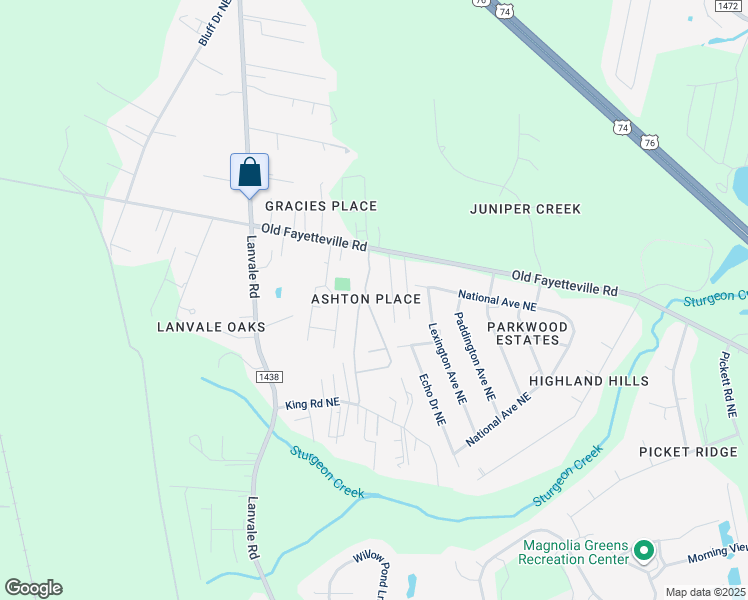 map of restaurants, bars, coffee shops, grocery stores, and more near 1294 Clancy Drive Northeast in Leland