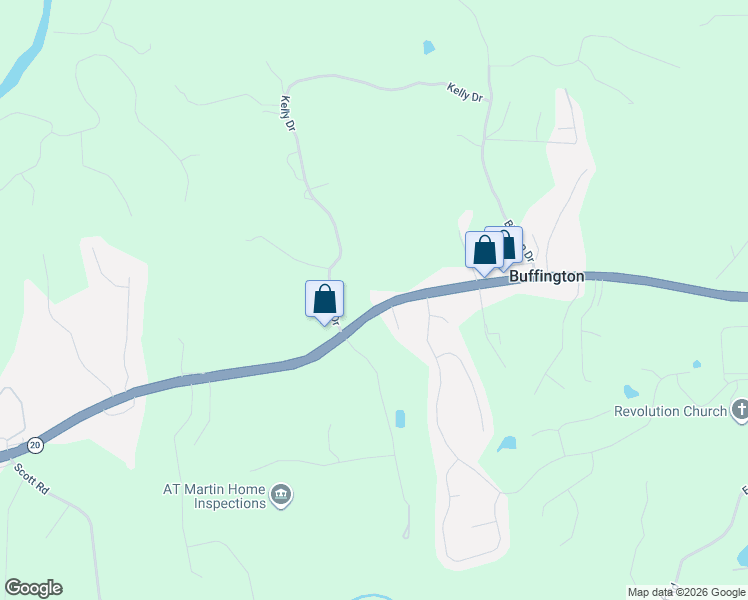 map of restaurants, bars, coffee shops, grocery stores, and more near 3799 Cumming Highway in Canton