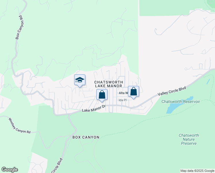 map of restaurants, bars, coffee shops, grocery stores, and more near 9401 Notre Dame Avenue in Ventura County