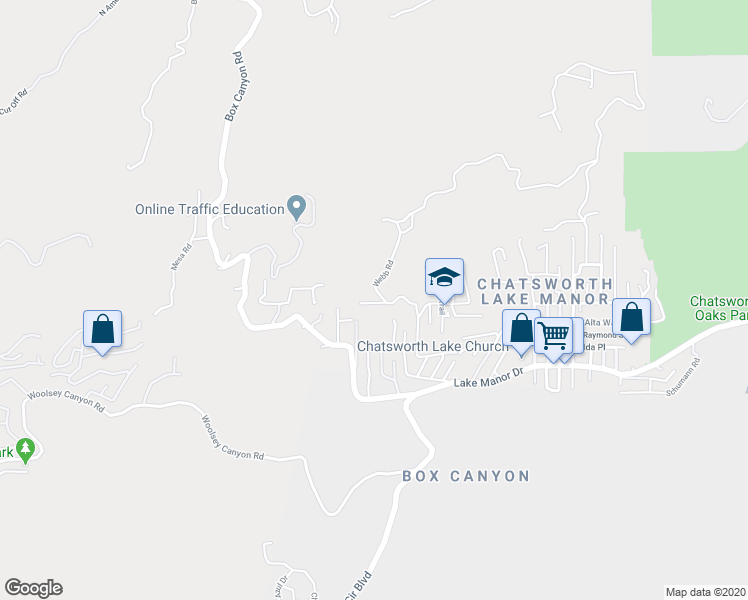map of restaurants, bars, coffee shops, grocery stores, and more near 105 Saralynn Lane in Ventura County