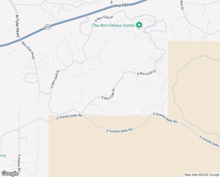 map of restaurants, bars, coffee shops, grocery stores, and more near 2600 East Rim Club Drive in Payson