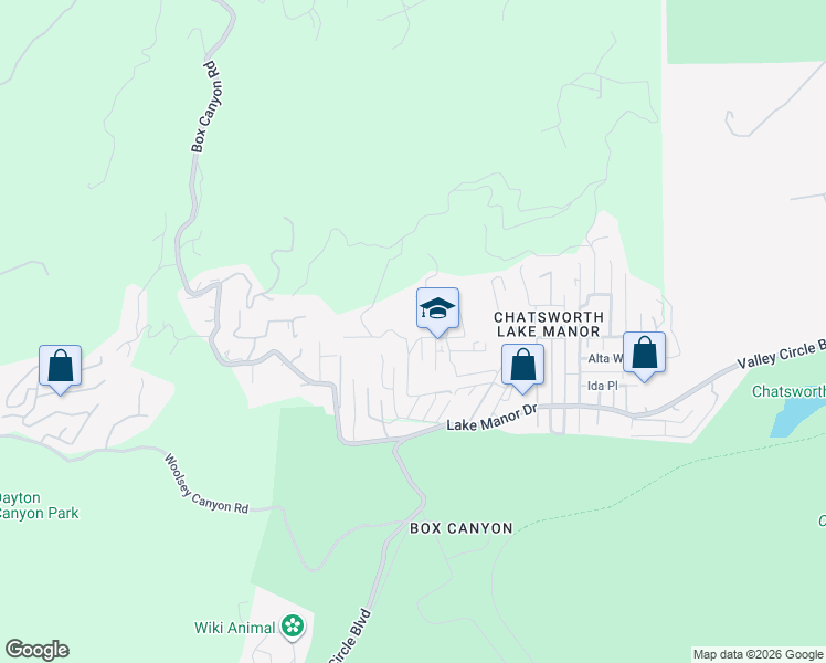 map of restaurants, bars, coffee shops, grocery stores, and more near 7441 Webb Road in Ventura County